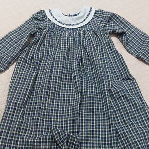 Kelly's Kids Blue and Green Plaid Nightgown